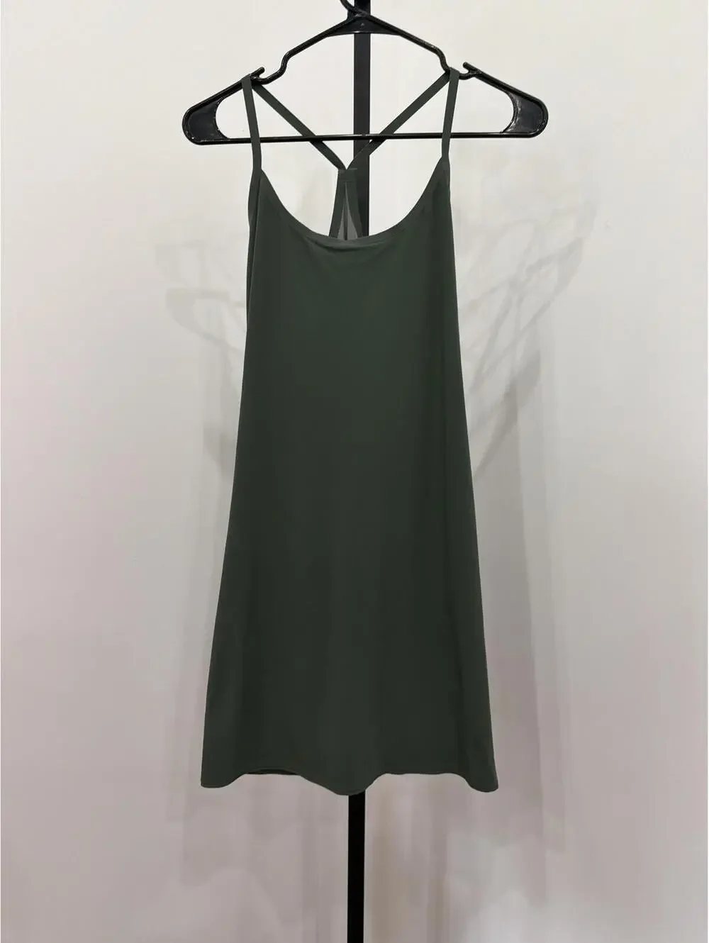 Outdoor Voices Dark Green Athletic Tank Dress with Built-In Lined Support - Picture 3 of 11